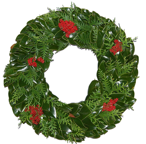 Wreath Holiday Deluxe Round
